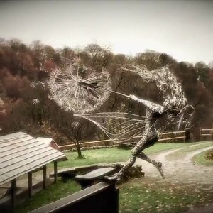 Happy Monday night fairy fix. I took this video this morning. It never gets old seeing her spin in the wind. Hope you like it, also make sure you check out the Black Friday fairy fix this week :) | Wire Sculpture by Fantasywire