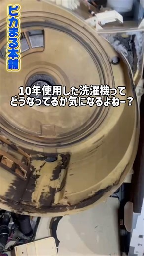 【使用歴10年東芝ドラム式洗濯機】10年使用した洗濯機の中身…皆様の洗濯機は今何年使用ですか？コメントで是非教えて下さい📝👂#ドラム式洗濯機#洗濯機クリーニング#洗濯槽クリーナー#掃除#東京