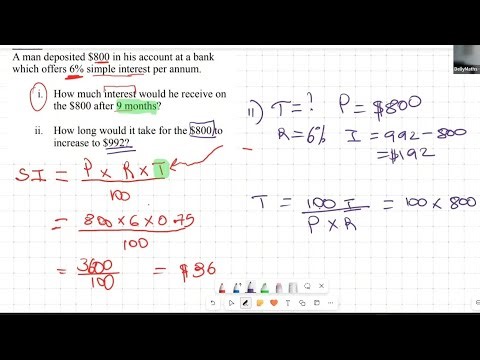 Simple Interest : Consumer Arithmetic #dellymathsconcepts #cxcmaths