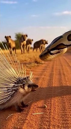 Hedgehog’s Quill Burst Sends Python Running! 🦔🔥