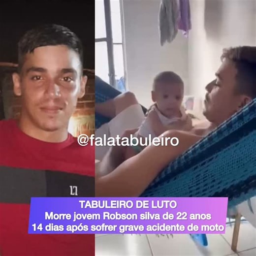 A GIGANTE DE TABU  on Instagram: "ROBSON SILVA ESTAVA NA UTI E INFELIZMENTE DESCANSOU, ROBSON ERA UM JOVEM ALEGRE, E MUITO QUERIDO POR TODOS, DEIXA UM FILHINHO, NOSSOS MAIS SINCEROS SENTIMENTOS A TODOS OS FAMILIARES E AMIGOS NESTE MOMENTO DE PROFUNDA DOR "