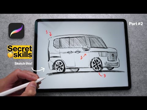 Learn to Draw in Procreate - Part 2: From Rough to Finished Sketch