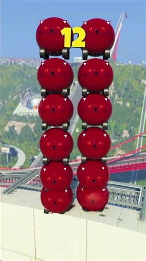 Count To Check If These Cute Red Cats Can Survive This Insane Stack 😱 🐈 🚗