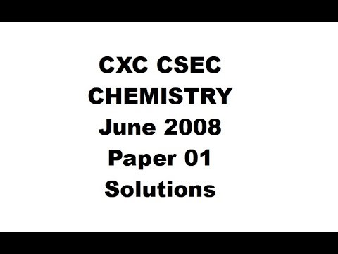 CHEM#28 ~ CXC/CSEC CHEMISTRY JUNE 2008 Paper 1