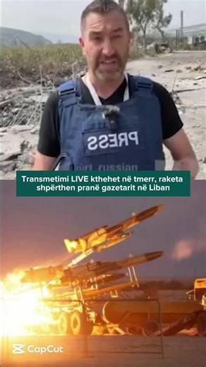 Transmetimi LIVE kthehet në tmerr, raketa shpërthen pranë gazetarit në Liban