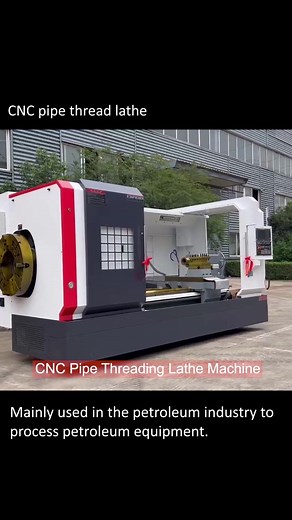 CNC pipe threading lathe. #cnclathe #cncmachine #cnc #machine #machining #pipe #pipethread #pipethreading #tiktok #tiktokindia #fyp #fypシ