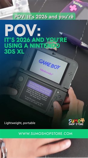 POV: Nintendo 3DS XL in 2026 👀 Simple, light, always fun 🎮 Dual screens   3D hits different ✨ Even GBA classics are still playable 🔥 #retrogaming #nintendo #3dsxl #gaming #sumoshopstore #nostalgia