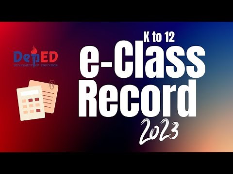 e-Class Record for SY 2022-2023 l DepEd