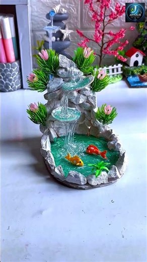 Mini Waterfall Magic at Home 😍💧 | DIY Aquarium Craft #shorts