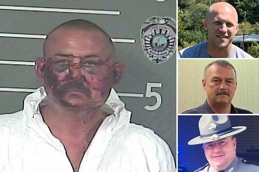 Video of law enforcement vehicles after multiple officers were killed in Allen, Kentucky