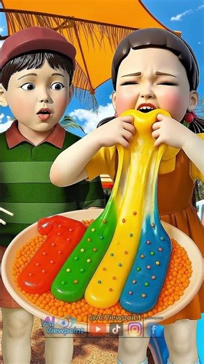 Funny Time with Colorful Edible Slime 🌈 Satisfying ASMR