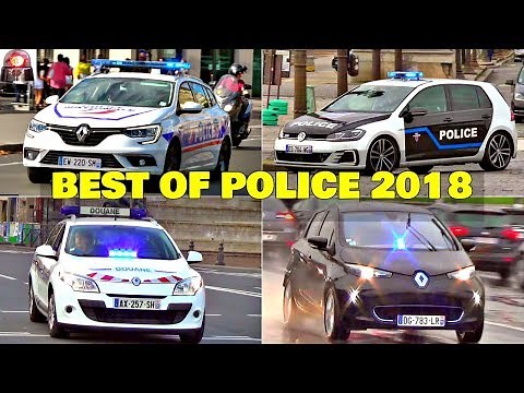 Voiture de police compilation - BEST OF 2018 dans Paris - sirène américaine - Cars Responding