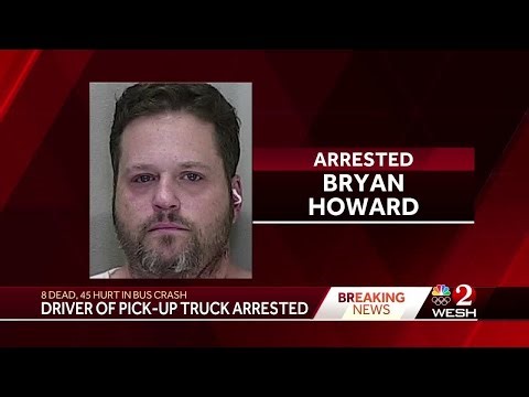 Truck driver involved in Ocala bus crash that killed 8 arrested on DUI manslaughter charges