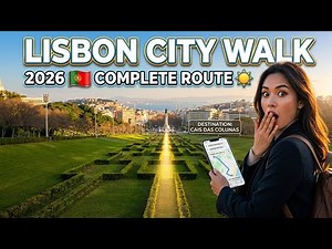 Lisbon Walking Tour 2026 — Avenida da Liberdade: Eduardo VII to Waterfront 4K