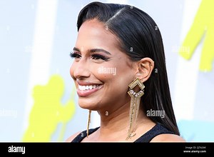 NEWARK, NEW JERSEY, USA - AUGUST 28: Nessa Diab arrives at the 2022 MTV Video Music Awards held at the Prudential Center on August 28, 2022 in Newark, New Jersey, USA. (Photo by Xavier Collin/Image Press Agency Stock Photo - Alamy