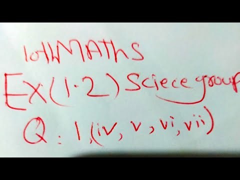 Exercise 1.2 class 10th Maths science group question no 1part(iv,v,vi,vii)‪@siaqajabeen8830‬