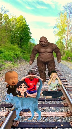 GTA 5 Five Big Foot Yeti😂 attack baby #short #youtube