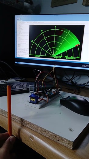 Diy radar. @SciCraft Thanks for the tutorial #arduino #electronic #engineering #viral #robotics