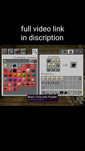 how to make a concrete in Minecraft.... #minecraft