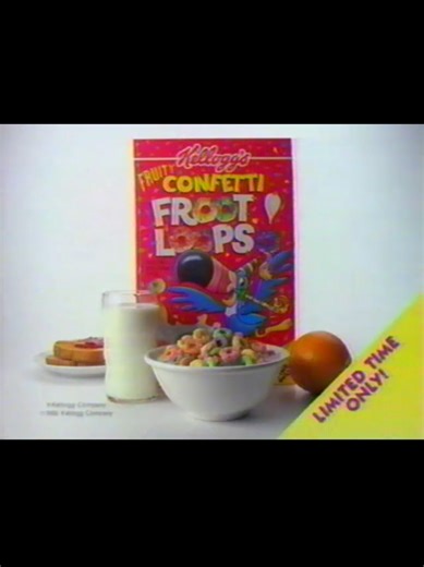 Confetti Froot Loops #nostalgia #90s #frootloops #cereal #milk