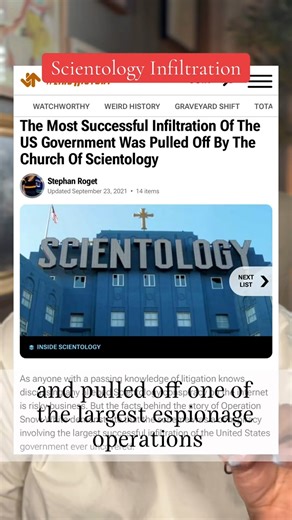 Scientology didn’t just creep near the U.S. government, they | Ashleytheebarroness