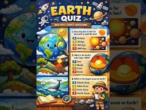 🌎 “Earth Quiz Time: Multiple Choice Questions”