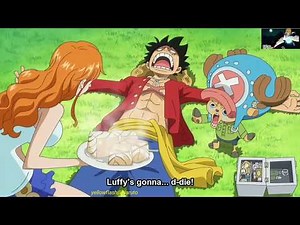 One piece - Ep 784 " Luffy gets poisoned! Chopper cries and enjoys the meal. Funny scene!!