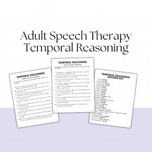 Cognitive Skills: Temporal Reasoning and Problem Solving for Adult Speech Tx