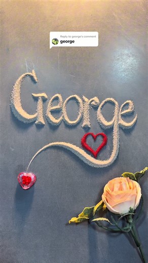 Replying to @george George name request done ☑️ Satisfying sand calligraphy & relaxing ASMR #calligraphy #relaxing #asmr #name #george