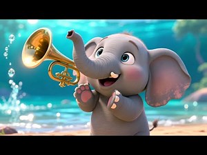 March With Baby Elephant 🐘🎶 Fun Marching Song for Kids | Learn to Walk & Count