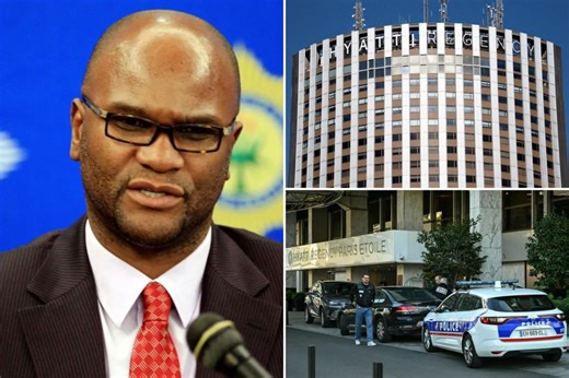 Top diplomat plunges 22 floors to his death from landmark Paris hotel after being implicated in major scandal back home