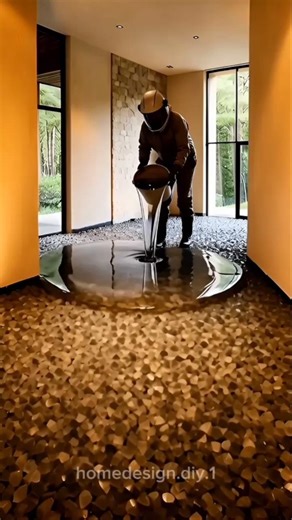 WATCH This Floor Is Made of Smoked Quartz Crystals | Epoxy Resin Floor Reveal 💎