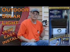 Small Solar Powered Outdoor Motion Sensing LED Light by Bunkerhill