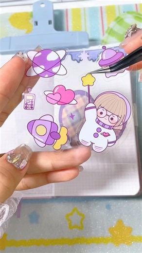 Journal whit me ☘️☘️🍓 Astronaut sticker #asmr #sticker #art #journal #journaling # #kawaii