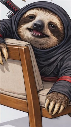 Slow Down..... Maybe... Sloths Want to Be Ninjas | Sloth Ninja Parody Short