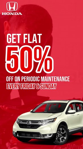 Dear Customers! Swan Honda will remain open for extended Hrs from 6pm to 9pm 7Days a week for Periodic Maintenance. Avail 50%OFF on labor charges (Fri-Sun) 03111146632 #Rawalpindi #islamabad #hondacity #hondacivic #hondabrv #hondacrv #hondaaccord #hondanone #hondanbox #hondafit #hondashuttle #bhariatownrawalpindi #dharawalpindi #amarhousingsocityrawalpindi #foryou