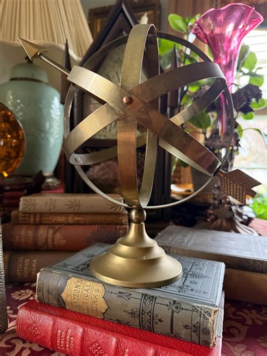 Vintage Brass Armillary Sphere, Nautical Astronomy Sculpture - Etsy