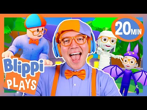 Find the Halloween Blippis CHALLENGE! 👻🦇 | BEST OF BLIPPI PLAYS | Roblox Gaming Videos for Kids