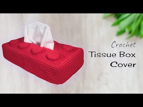 Crochet a Tissue Box Cover with me! Free Pattern for Beginners!