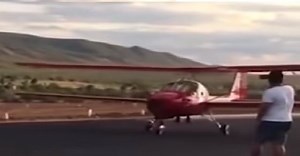 SHOCKING MOMENT: Onlooker gets hit by airplane wing during take-off, video goes viral