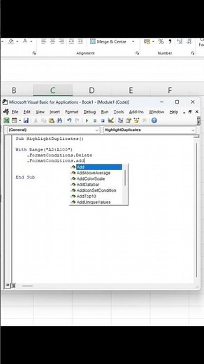 Highlight Duplicates with ONE LINE of VBA 🔍