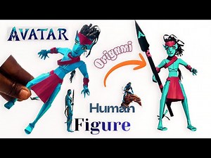 Origami avatar action figure/making paper action figures /avatar fire and ash action figures