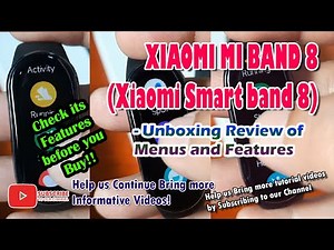 Xiaomi Smart Band 8/ Mi Band 8 - Unboxing Review of Menus and Features