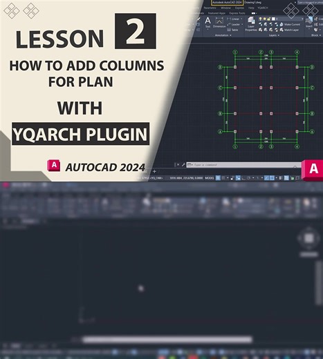 8.4K views · 70 reactions | #yqarch_course Lesson 2 How to add columns for plan with yqarch plugin Full video in first comment #yazanhayani #autocad #autocad2d #autocad3d #autocadtutorial #autocadtrick #autocadtips #tricks #tips #fyp #reels #architecture #architect #arch #explore #reels #shorts #instagrareels #عمارة #كورس #اتوكاد | Yazan Hayani | Facebook