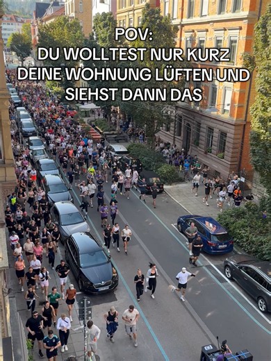 Unglaubliche Aussicht über Stuttgart beim Laufen — POV Überraschung
