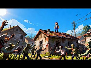 Zombie apocalypse in Minecraft lifeboat server😱