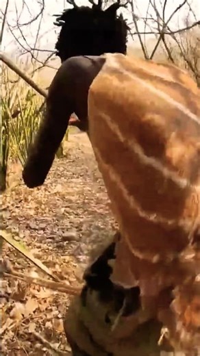Unstoppable Africa Hunt Hadza Hunter Takes Down Porcupine.#shorts #hunting