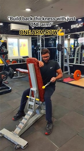 One Arm Cable Row | Perfect Back Thickness Exercise 💪 #backworkout #shorts #shortsfeed #trending