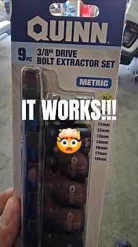 Harbor Freight (QUINN) Bolt Extractor set Review #harborfreighttools #Quinntools #Extractiontool