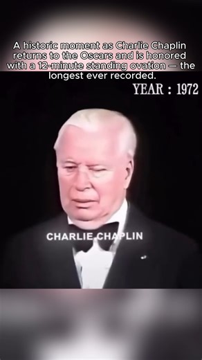 This video revisits one of the most emotional moments in Academy Awards history. When Charlie Chaplin appeared on the Oscar stage after years away, the audience rose to their feet and applauded for a full 12 minutes — an ovation longer than any other in the ceremony’s history. The moment was more than applause. It was a collective acknowledgment of Chaplin’s lifelong impact on cinema, comedy, and storytelling. Decades after shaping the silent film era, he was welcomed back not just as a filmmake